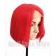 Brazilian virgin 180% density red color bob hair full lace wig with silk top --ALW004