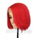 Brazilian virgin 180% density red color bob hair full lace wig with silk top --ALW004