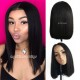 Brazilian virgin silky straight blunt cut bob lace front wig --BB009