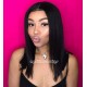 Brazilian virgin silky straight blunt cut bob lace front wig --BB009