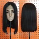 Brazilian virgin silky straight blunt cut bob lace front wig --BB009