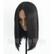 Brazilian virgin silky straight blunt cut bob lace front wig --BB009