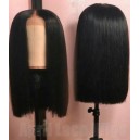 Brazilian straight blunt cut bob 2x4 lace front closure wig --BB009
