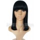 Remy hair blunt cut bob no lace machine made wig with a bang --BB010