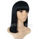 Remy hair blunt cut bob no lace machine made wig with a bang --BB010