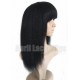 Italian yaki human hair machine made wig no lace with bangs --BB0008