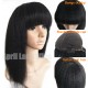 Italian yaki human hair machine made wig no lace with bangs --BB0008