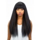 Italian yaki human hair machine made wig no lace with bangs --BB0008