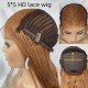 Medium Golden Copper Wave Remy Human Hair 5x5 HD Wig--23