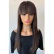 virgin hair silk straight with bangs glueless full lace wig-sgn004