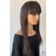 virgin hair silk straight with bangs glueless full lace wig-sgn004