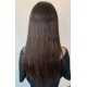 virgin hair silk straight with bangs glueless full lace wig-sgn004