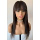virgin hair silk straight with bangs glueless full lace wig-sgn004