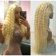  color 613 blonde Brazilian virgin human hair full lace wig baby hair around LW0613
