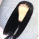 silk straight long blunt cut glueless 360 wig with preplucked hairline BW1111