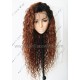 Virgin hair water wave dark roots ombre brown glueless 360 wig preplucked hairline BW2222