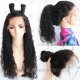 Deep curly 6'' deep parting glueless lace front wig 150% density preplucked hairline LF0603