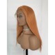 Chinese virgin 16 inches silk straight orange color--19513/5