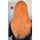 Chinese virgin 16 inches silk straight orange color--19513/5