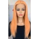 Chinese virgin 16 inches silk straight orange color--19513/5