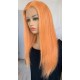 Chinese virgin 16 inches silk straight orange color--19513/5