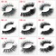 Wholesale sparkling custom box handmade 3D Mink Eyelashes 76 styles