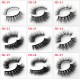 Wholesale sparkling custom box handmade 3D Mink Eyelashes 76 styles