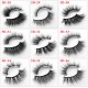 Wholesale sparkling custom box handmade 3D Mink Eyelashes 76 styles