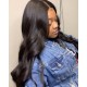 HD lace front glueless wig 10A+ grade virgin hair 6 inches deep parting preplucked hairline HDW111