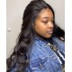 HD lace front glueless wig 10A+ grade virgin hair 6 inches deep parting preplucked hairline HDW111