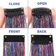 Clip in Hair Tinsel 20 Inch Colorful Glitter Tinsel Hair Extensions