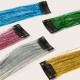 Clip in Hair Tinsel 20 Inch Colorful Glitter Tinsel Hair Extensions