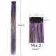 Clip in Hair Tinsel 20 Inch Colorful Glitter Tinsel Hair Extensions