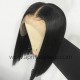 Virgin human hair glueless 13x6 lace front bob preplucked hairline BB019