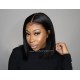 Virgin human hair glueless 13x6 lace front bob preplucked hairline BB019