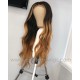 9A virgin hair customized color glueless 13 by 4 lace front wig preplucked hairline BW0028