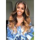 9A virgin hair customized color glueless 13 by 4 lace front wig preplucked hairline BW0028