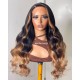 9A virgin hair customized color glueless 13 by 6 lace front wig preplucked hairline BW0028