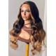 9A virgin hair customized color glueless 13 by 6 lace front wig preplucked hairline BW0028