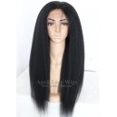 【Clearance】Brazilian virgin italian yaki glueless Silk top 13x6 lace front wig SLF002