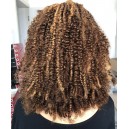 human hair 20 inches kinky curl 13*4 lace front wig-c427