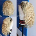 Blonde Wavy BOB Glueless Lace Front Wig Pre Plucked BB121