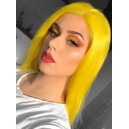 【Clearance】 Virgin hair silk straight  yellow color 13X4 lace front wig
