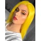 【Clearance】 Virgin hair silk straight  yellow color 13X4 lace front wig