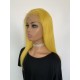 【Clearance】 Virgin hair silk straight  yellow color 13X4.5 lace front wig