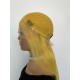 【Clearance】 Virgin hair silk straight  yellow color 13X4.5 lace front wig