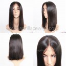 Virgin Human Hair 150% density Silk Top Closure Wig Bob Cut LW1112