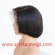 8 inches 150% density virgin asymmetry short bob straight 13x6 Lace Front Wig LFB12