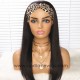 Headband Wigs Silk Straight Brazilian Virgin Hair Wigs For Women HBW21