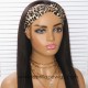 Headband Wigs Silk Straight Brazilian Virgin Hair Wigs For Women HBW21